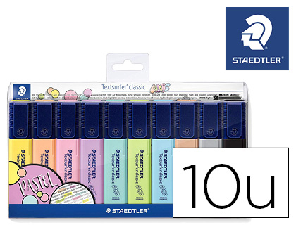[364 CWP10] ROTULADOR TEXTSURFER CLASSIC 364 PASTEL & VINTAGE BOLSA DE 10 UNIDADES COLORES SURTIDOS