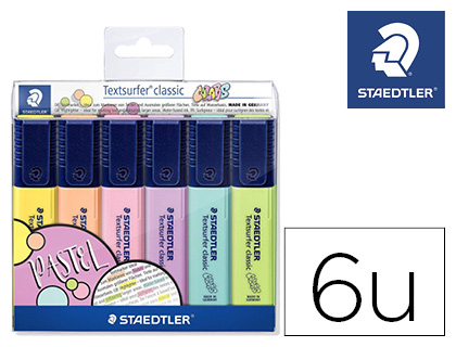 [364 CWP6] ROTULADOR TEXTSURFER CLASSIC 364 PASTEL & VINTAGE BOLSA DE 6 UNIDADES COLORES SURTIDOS