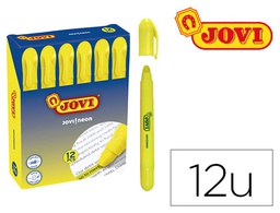 [1817] MARCADOR DE CERA GEL JOVI FLUORESCENTE AMARILLO CAJA DE 12 UNIDADES