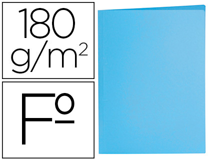 [SC35] SUBCARPETA LIDERPAPEL FOLIO AZUL PASTEL 180G/M2