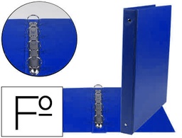 [CA96] CARPETA LIDERPAPEL 4 ANILLAS 25 MM REDODAS PLASTICO FOLIO COLOR AZUL MARINO