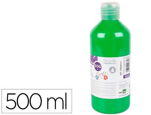 [DD05] PINTURA DEDOS LIDERPAPEL BOTELLA DE 500 ML VERDE