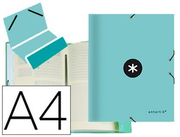 [AW53] CARPETA ANTARTIK CLASIFICADORA A4 12 DEPARTAMENTOS GOMA CARTON FORRADO COLOR MENTA