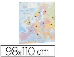 [163G] MAPA MURAL FAIBO EUROPA PLASTIFICADO ENROLLADO 98X110 CM
