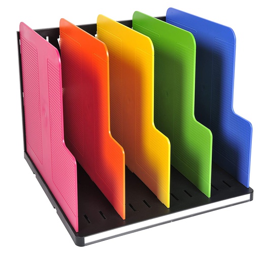 [390914D] ORGANIZADOR DE ARMARIO EXACOMPTA MODULOTOP NEGRO MULTICOLOR VERTICAL 5 COMPARTIMENTOS 300X288X255 MM