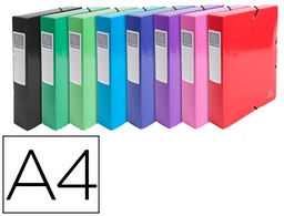 [50729E] CARPETA DE PROYECTO EXACOMPTA IDERAMA CARTON LUSTRADO PLASTIFICADO DIN A4 LOMO 80 MM COLORES SURTIDOS