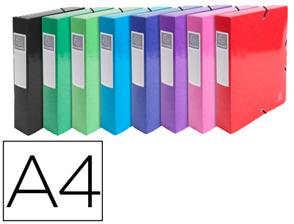 [50729E] CARPETA DE PROYECTO EXACOMPTA IDERAMA CARTON LUSTRADO PLASTIFICADO DIN A4 LOMO 80 MM COLORES SURTIDOS
