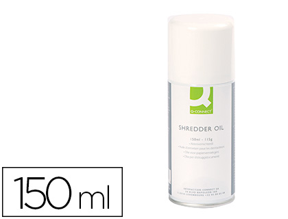 [KF14455] ACEITE LUBRICANTE Q-CONNECT EN SPRAY PARA DESTRUCTORA DE DOCUMENTOS BOTE DE 150 ML