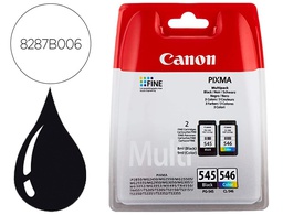 [8287B006] INK-JET CANON PG-545 / CL-546 PIXMA MG2550 / MG3050 / TR4550 / TS205 / TS305 / TS3352 PACK 4 COLORES NEGRO