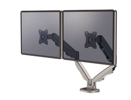 [9683301] BRAZO PARA MONITOR FELLOWES SERIE EPPA AJUSTABLE ALTURA 2 PANTALLAS NORMATIVA VESA HASTA 10 KG PLATA
