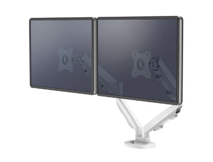 [9683501] BRAZO PARA MONITOR FELLOWES SERIE EPPA AJUSTABLE ALTURA 2 PANTALLAS NORMATIVA VESA HASTA 10 KG BLANCO