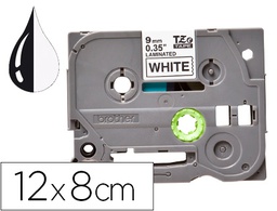 [KF18797] CINTA Q-CONNECT TZE-231 BLANCO-NEGRO 12MM LONGITUD 8 MT