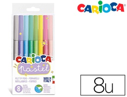 [43032] ROTULADOR CARIOCA PASTEL BLISTER DE 8 UNIDADES COLORES SURTIDOS