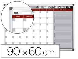 [GA03179170] PLANNING MAGNETICO BI-OFFICE MENSUAL LACADO MARCO ALUMINIO ROTULABLE 90X60 CM