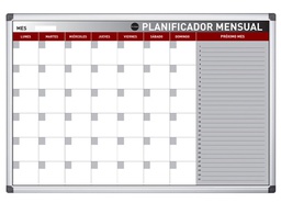 [GA02179170] PLANNING MAGNETICO BI-OFFICE MENSUAL LACADO MARCO ALUMINIO ROTULABLE 60X45 CM