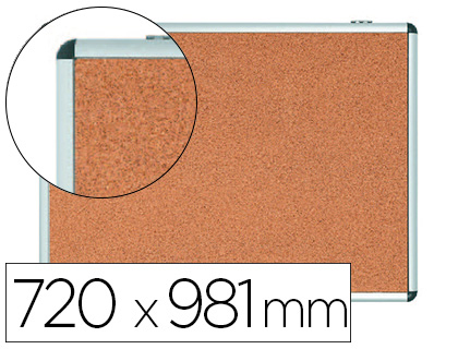 [VT630101150] VITRINA DE ANUNCIOS BI-OFFICE FONDO CORCHO DE INTERIOR MARCO DE ALUMINIO 720X981 MM