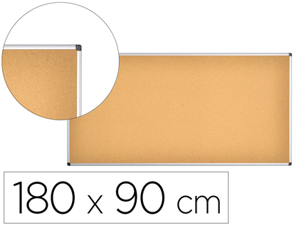 [KF11314] PIZARRA CORCHO Q-CONNECT 180X90 CM MARCO ALUMINIO