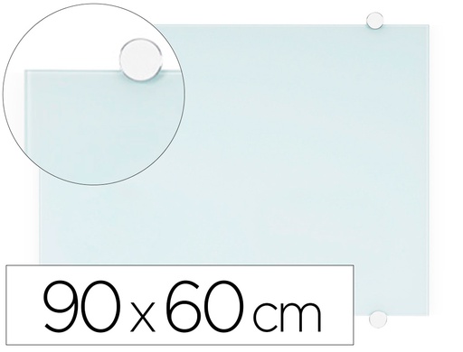 [KF11313] PIZARRA BLANCA Q-CONNECT CRISTAL MAGNETICA MARCO ALUMINIO 90X60 CM