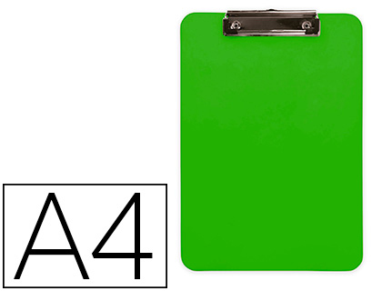 [KF11246] PORTANOTAS Q-CONNECT PLASTICO DIN A4 VERDE 2,5MM
