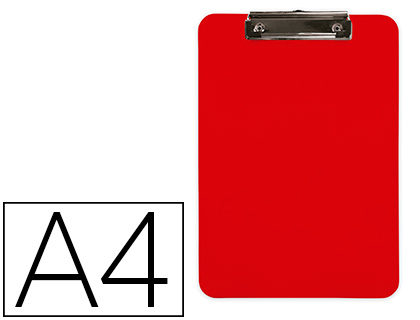 [KF11244] PORTANOTAS Q-CONNECT PLASTICO DIN A4 ROJO 2,5MM