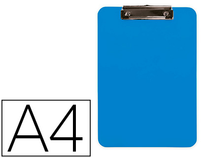 [KF11247] PORTANOTAS Q-CONNECT PLASTICO DIN A4 CELESTE 2,5MM