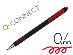 [KF00671] BOLIGRAFO Q-CONNECT RETRACTIL CON GRIP 0,7 MM COLOR ROJO