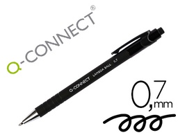 [KF00672] BOLIGRAFO Q-CONNECT RETRACTIL CON GRIP 0,7 MM COLOR NEGRO