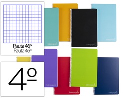 [BC55] CUADERNO ESPIRAL LIDERPAPEL CUARTO WITTY TAPA DURA 80H 75GR RAYADO Nº 46 COLORES SURTIDOS