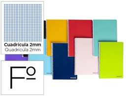 [BF04] CUADERNO ESPIRAL LIDERPAPEL FOLIO SMART TAPA BLANDA 80H 60GR MILIMETRADO 2MM COLORES SURTIDOS