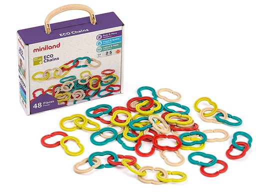 [32251] JUEGO MINILAND SET DE ESLABONES 48 PIEZAS MATERIAL ECO FRIENDLY 240X190X80 MM