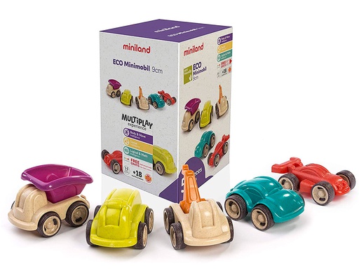 [32254] JUEGO MINILAND SET DE 5 MINIMOBILES FABRICADOS EN MATERIAL ECO FRIENDLY 150X210X150 MM
