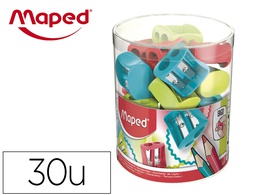 [062511] SACAPUNTAS PLASTICO MAPED VIVO 2 USOS COLORES SURTIDOS