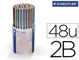 [119 KP48PA] LAPICES DE GRAFITO STAEDTLER 119 TRIPLUS 2B COLOR PASTEL BOTE DE 48 UNIDADES COLORES SURTIDOS