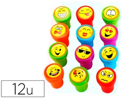 [COMXCLAM] SELLO ARTLINE EMOTICONO USO ESCOLAR EXPOSITOR DE 12 UNIDADES SURTIDAS