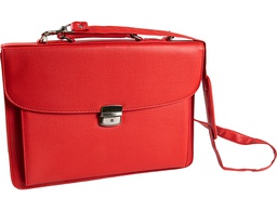 [KF17243] CARTERA PORTADOCUMENTOS Q-CONNECT CON CORREA CIERRE METALICO Y DEPARTAMENTOS INTERIORES COLOR ROJO 390X280