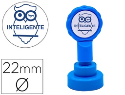 [11707] SELLO ARTLINE EMOTICONO INTELIGENTE COLOR AZUL 22 MM DIAMETRO