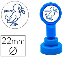 [11703] SELLO ARTLINE EMOTICONO BIEN COLOR AZUL 22 MM DIAMETRO