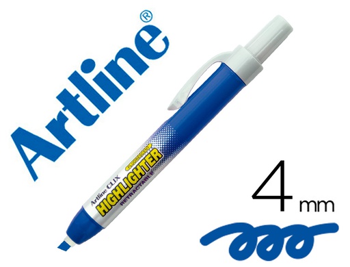 [EK-63] ROTULADOR ARTLINE CLIX FLUORESCENTE EK-63 AZUL PUNTA BISELADA 4 MM