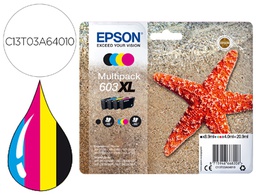 [C13T03A64010] INK-JET EPSON 603XL XP-2100 / 2105 / 3100 / 4100 / WF-2810 / 2830 / 2835 / 2850 MULTIPACK 4 COLORES NEGRO