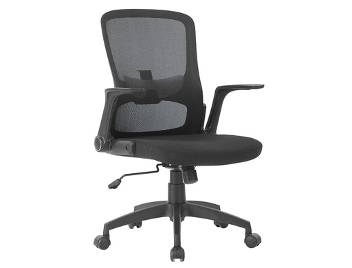 [KF19021] SILLA GIRATORIA Q-CONNECT BASE METAL REGULABLE EN ALTURA 910+75MM ALTO 610MM ANCHO 550MM PROFUNDIDAD NEGRO