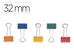 [KF03653] PINZA METALICA Q-CONNECT REVERSIBLE N.3 32 MM CAJA DE 10 UNIDADES COLORES SURTIDOS