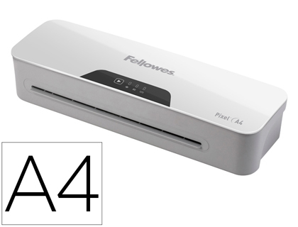 [5601401] PLASTIFICADORA FELLOWES PIXEL DIN A4 2 RODILLOS SISTEMA ANTIATASCO APAGADO AUTOMATICO HASTA 125 MC