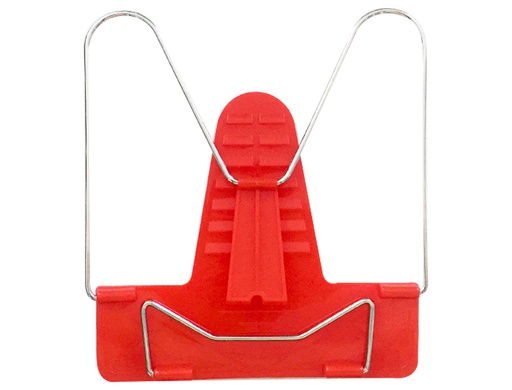 [AR04] ATRIL LIDERPAPEL BASE PLASTICO ANGULO AJUSTABLE SOPORTE PARTE POSTERIOR 190X215 MM COLOR ROJO