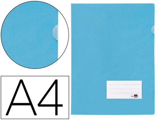 [BL28] CARPETA LIDERPAPEL DOSSIER A4 UÑERO CELESTE OPACO