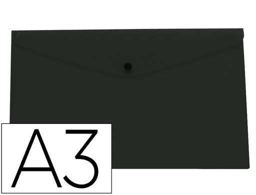[DS68] CARPETA LIDERPAPEL DOSSIER BROCHE 44243 POLIPROPILENO DIN A3 NEGRO OPACO