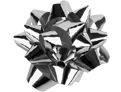 [LZ08] LAZO LIDERPAPEL FANTASIA MEDIANO COLOR PLATA METALIZADO