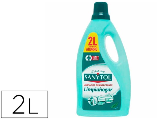[89311] LIMPIADOR DESINFECTANTE SANYTOL LIMPIAHOGAR MULTISUPERFICIES BOTE DE 2 LITROS
