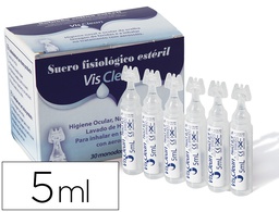 [156753.6] SUERO FISIOLOGICO ESTERIL VISCLEAN MONODOSIS 5 ML CAJA DE 30 UNIDADES