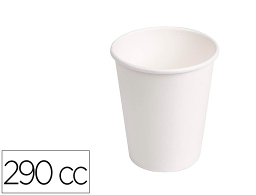 [102624] VASO DE CARTON BIODEGRADABLE BLANCO 290 CC PAQUETE DE 50 UNIDADES