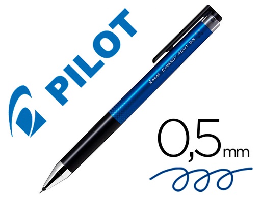 [NSA] BOLIGRAFO PILOT SYNERGY POINT RETRACTIL SUJECION DE CAUCHO TINTA GEL 0,5 MM AZUL